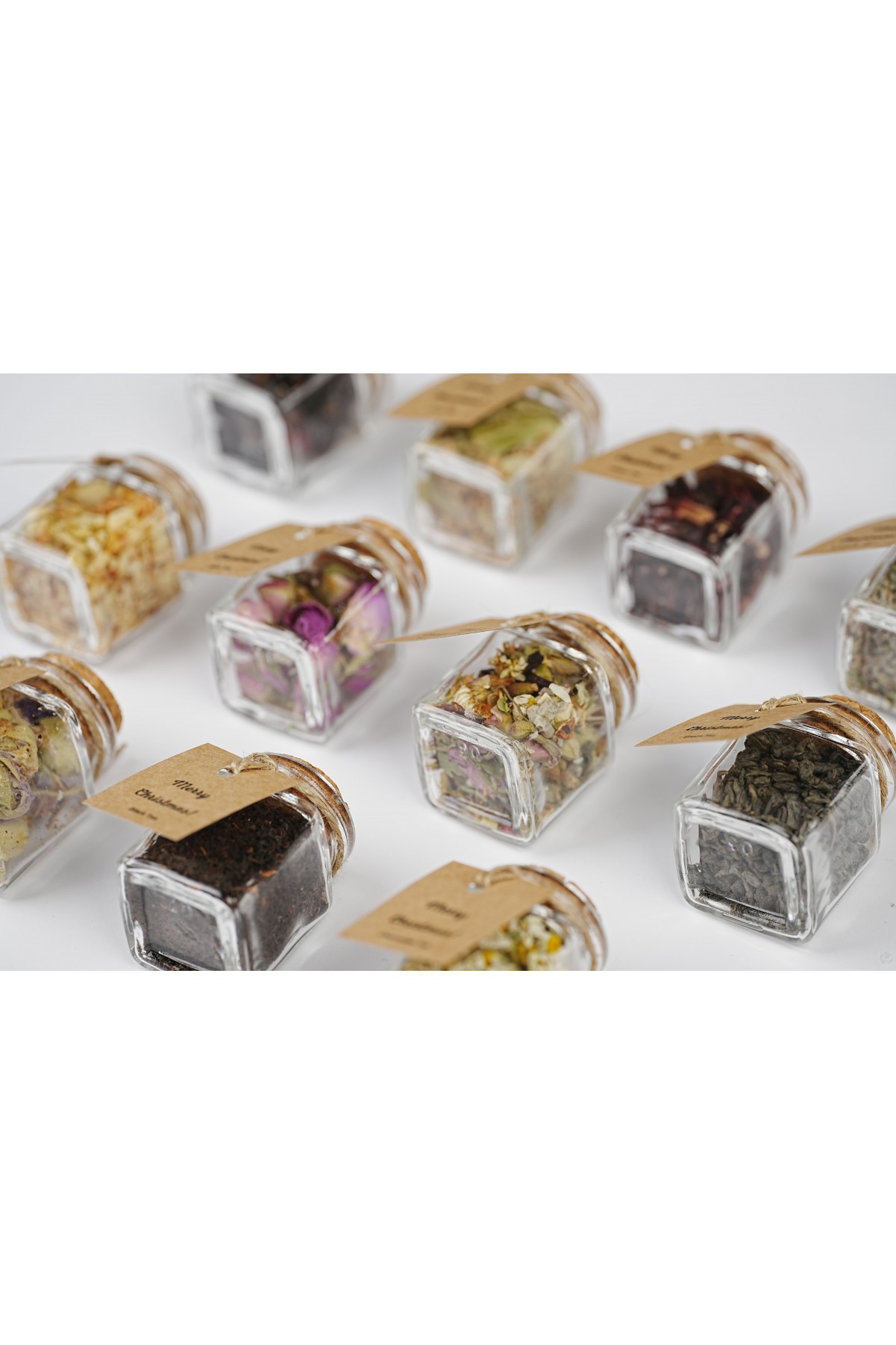 Kare Cam Şişede Çay Hediyeliği