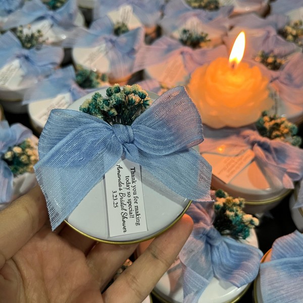 Teneke Şakayık Mum Hediyeliği