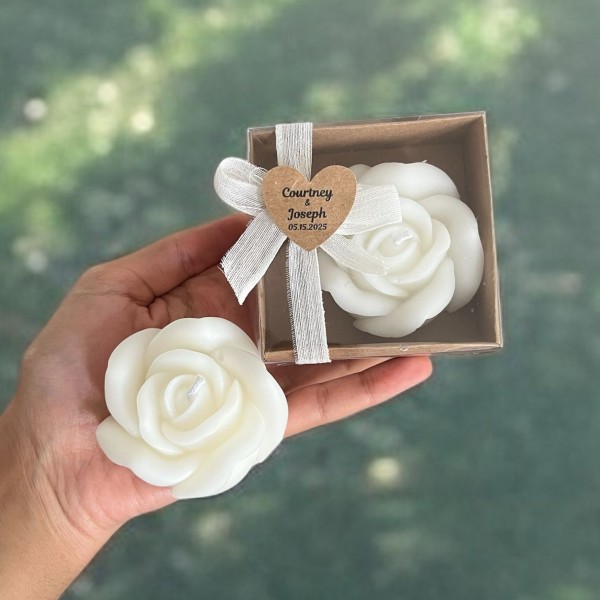 Kraft Kutuda Gül Mum Hediyeliği