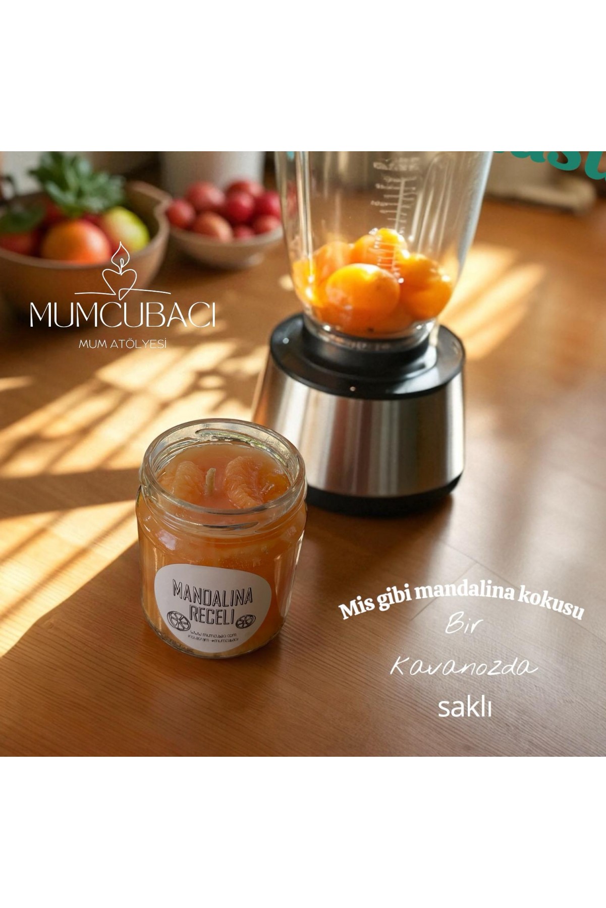 Mandalina Kokulu Reçel Mum